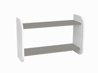 Lendo Półka Wisząca Podwójna 60 cm Biało Szara Laminowana
