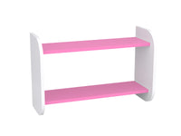 Lendo Półka Podwójna Wisząca 60 cm Biało-Różowa do Pokoju