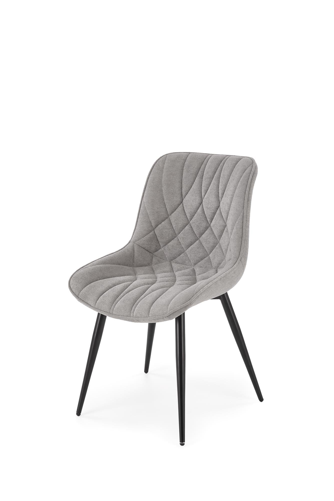 Krzesło MILAN – nowoczesne tapicerowane krzesło w eleganckim popielatym odcieniu.