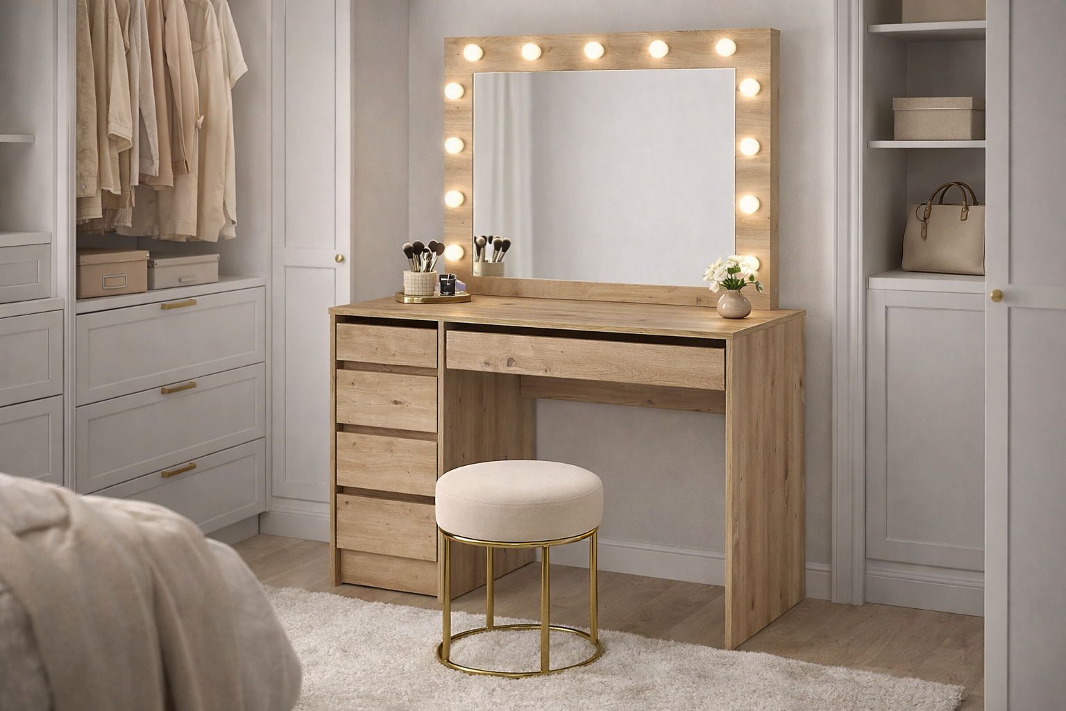 Duża Toaletka do Wizażu Starka XL - Dąb