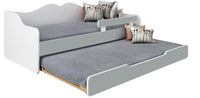 Lendo BELLA2 Łóżko dziecięce 180x80 biało-szare z szufladą