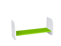 Półka wisząca pojedyncza Lendo 60 cm, biało-limonkowa, na książki i dekoracje