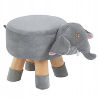 Pufa Słoń Dziecięca na Drewnianych Nóżkach Pluszowa