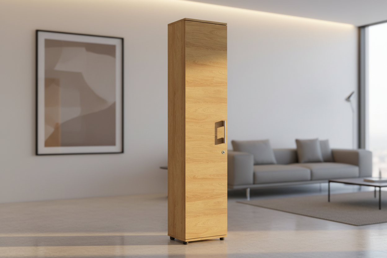 Regał G40 z zamkiem RODO na segregatory Hikora Naturalna