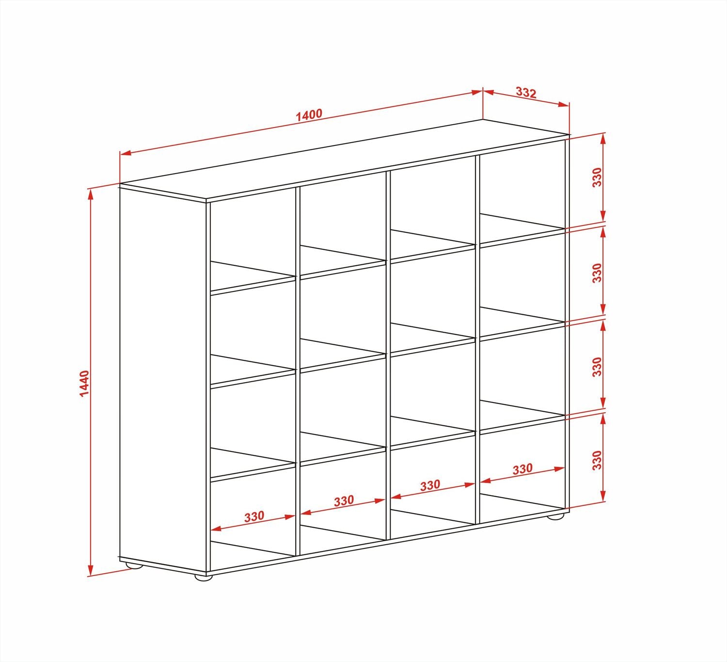 Regał OBELIKS - kolor biały