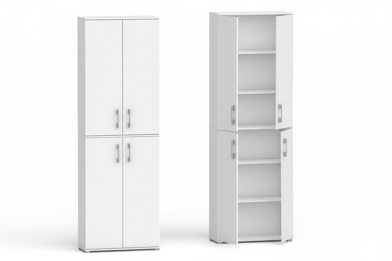 Regał Pola 4-drzwiowy 60 cm, wysokość 215 cm