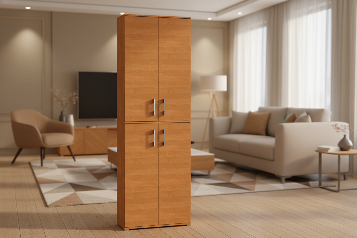 Regał Pola 80x215 cm czterodrzwiowy z płyty laminowanej 16 mm